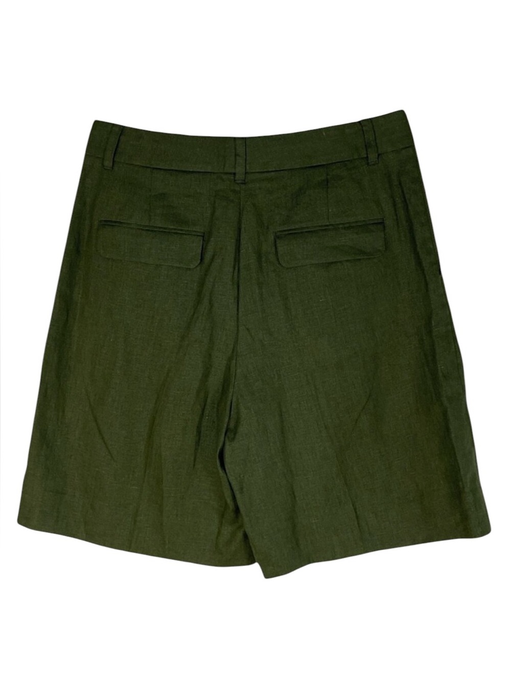 Banana Republic Palma Linen Bermuda Short Camo Green NWT Size 00 Petite - Picture 4 of 6